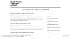 Desktop Screenshot of heartattackheartdisease.wordpress.com