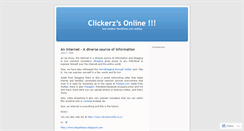Desktop Screenshot of clickerz.wordpress.com