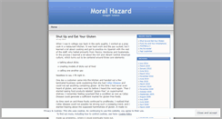 Desktop Screenshot of moralhazard.wordpress.com