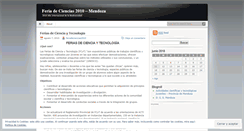 Desktop Screenshot of feriadeciencias2010.wordpress.com