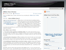 Tablet Screenshot of affiliateclonex.wordpress.com