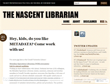Tablet Screenshot of nascentlibrarian.wordpress.com
