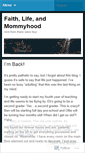 Mobile Screenshot of faithlifeandmommyhood.wordpress.com