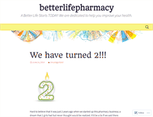 Tablet Screenshot of betterlifepharmacy.wordpress.com