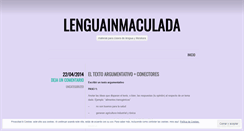 Desktop Screenshot of lenguainmaculada.wordpress.com