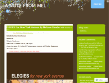 Tablet Screenshot of anotefrommel.wordpress.com