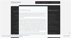 Desktop Screenshot of profoundinsanity.wordpress.com