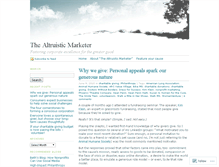 Tablet Screenshot of altruisticmarketer.wordpress.com