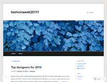 Tablet Screenshot of fashionweek20111.wordpress.com