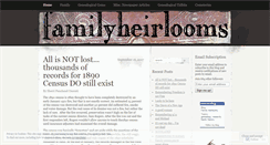 Desktop Screenshot of familyheirlooms.wordpress.com
