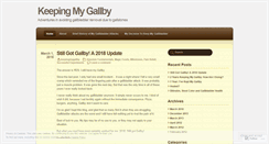 Desktop Screenshot of keepingmygallby.wordpress.com