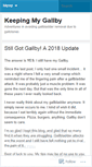 Mobile Screenshot of keepingmygallby.wordpress.com