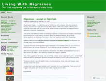 Tablet Screenshot of livinwithmigraines.wordpress.com