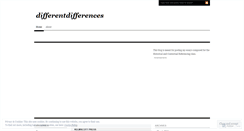 Desktop Screenshot of differentdifferences.wordpress.com