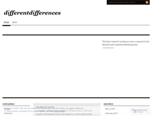 Tablet Screenshot of differentdifferences.wordpress.com