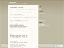 Tablet Screenshot of ineedjesus.wordpress.com