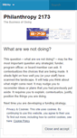 Mobile Screenshot of philanthropy.wordpress.com