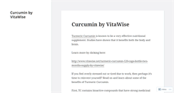 Desktop Screenshot of curcuminbyvitawise.wordpress.com