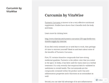 Tablet Screenshot of curcuminbyvitawise.wordpress.com