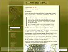 Tablet Screenshot of bloomandglow.wordpress.com