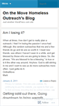 Mobile Screenshot of onthemovehomelessoutreach.wordpress.com