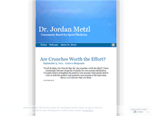 Tablet Screenshot of drjordanmetzl.wordpress.com