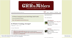 Desktop Screenshot of grrumblers.wordpress.com