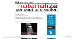 Desktop Screenshot of materialize.wordpress.com