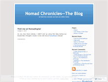 Tablet Screenshot of nomadchronicles.wordpress.com