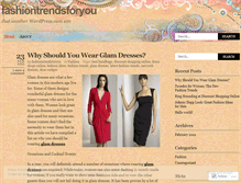 Tablet Screenshot of fashiontrendsforyou.wordpress.com