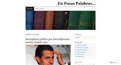 Desktop Screenshot of columnaenpocaspalabras.wordpress.com