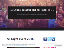 Tablet Screenshot of lakesidestudentministries.wordpress.com