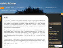 Tablet Screenshot of ambientologos.wordpress.com