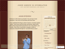 Tablet Screenshot of johngreenisoverrated.wordpress.com