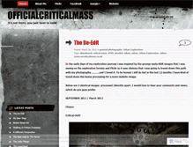 Tablet Screenshot of officialcriticalmass.wordpress.com