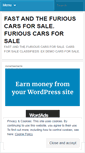 Mobile Screenshot of fastandthefuriouscarsforsaledsf.wordpress.com