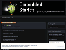 Tablet Screenshot of embeddedstories.wordpress.com