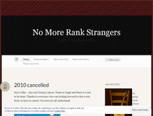 Tablet Screenshot of nomorerankstrangers.wordpress.com