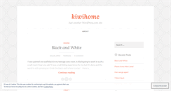 Desktop Screenshot of kiwihome.wordpress.com