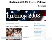 Tablet Screenshot of election2008ucdenver.wordpress.com