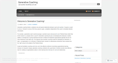 Desktop Screenshot of generativecoaching.wordpress.com