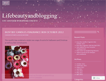 Tablet Screenshot of lifebeautyandblogging.wordpress.com