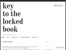Tablet Screenshot of keytothelockedbook.wordpress.com