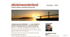 Desktop Screenshot of alicieinwonderland.wordpress.com