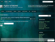 Tablet Screenshot of fighterofhkdse.wordpress.com