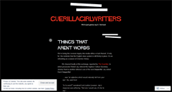 Desktop Screenshot of guerillagirlwriters.wordpress.com