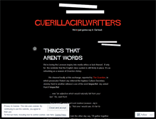 Tablet Screenshot of guerillagirlwriters.wordpress.com