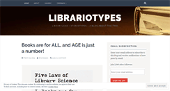 Desktop Screenshot of librariotypes.wordpress.com