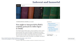 Desktop Screenshot of indecentandimmortal.wordpress.com