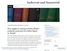 Tablet Screenshot of indecentandimmortal.wordpress.com